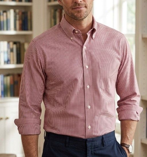 BROOKS BROTHERS "1818" REGENT FIT NON IRON CASUAL SHIRT MEN L EXCELLENT CONDITION