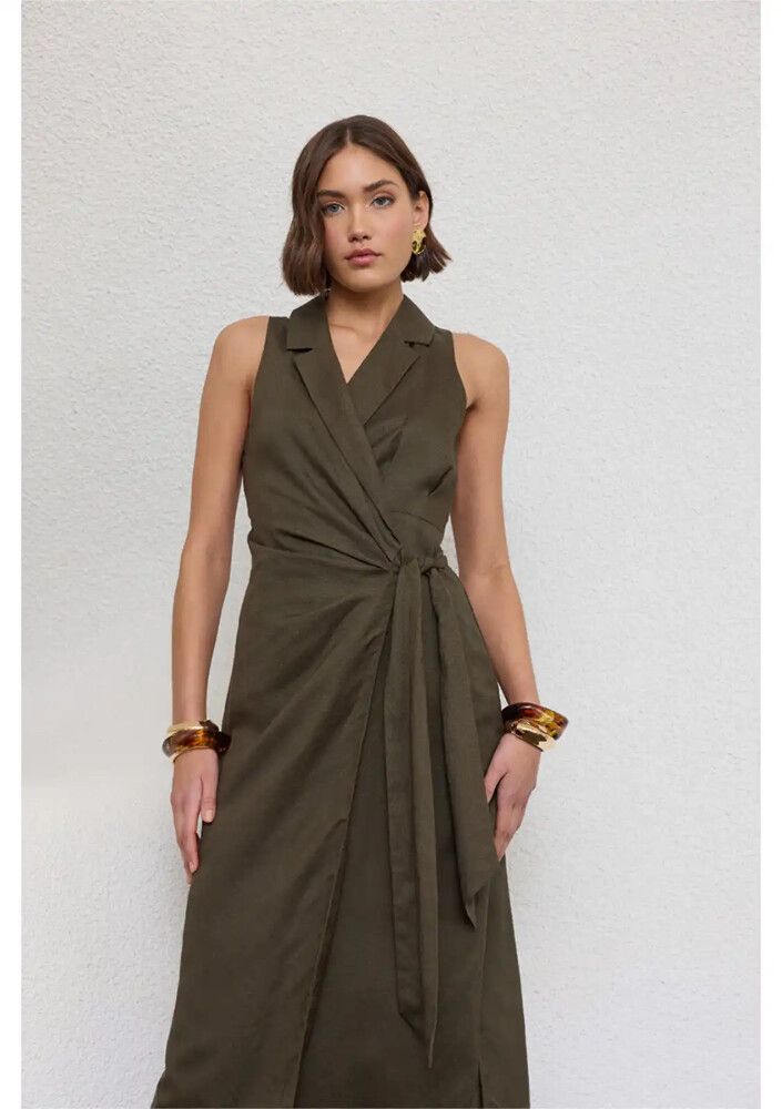 Staple The Label Olive Sleeveless Dress