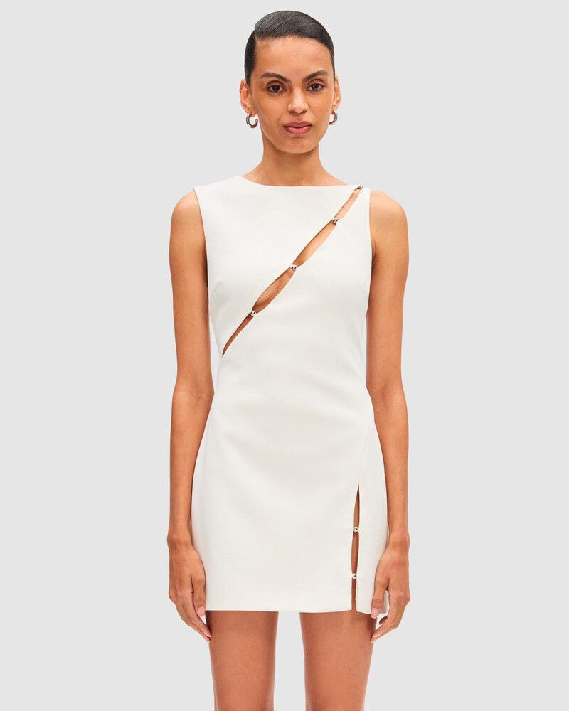 misha josie crepe mini dress Misha Collection - Daniela Bonded Crepe Mini Dress