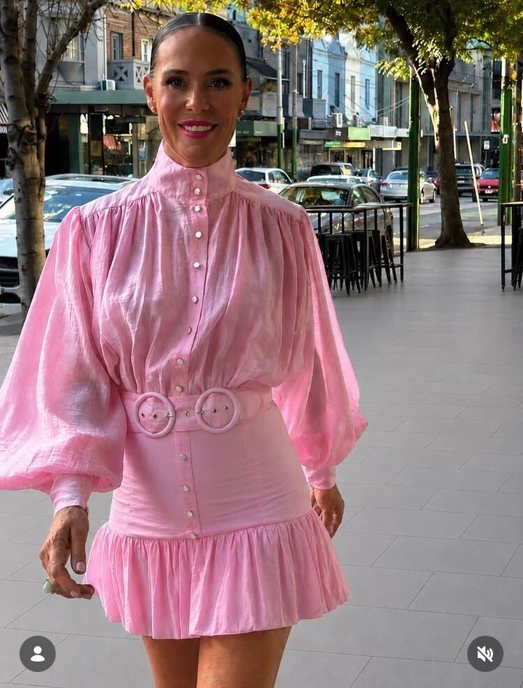 Mackenziemode Pink Bubble hem Dress