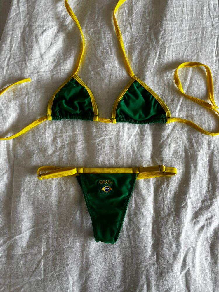 Green and Yellow Brazil Bikini