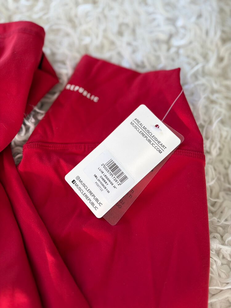 Muscle Republic Red Luxe Leggings