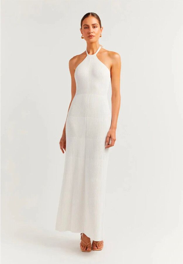 green palm tree eyelet halter neck midi dress Palm Tree Eyelet Blush Pink Sleeveless Midi Dress main image 0