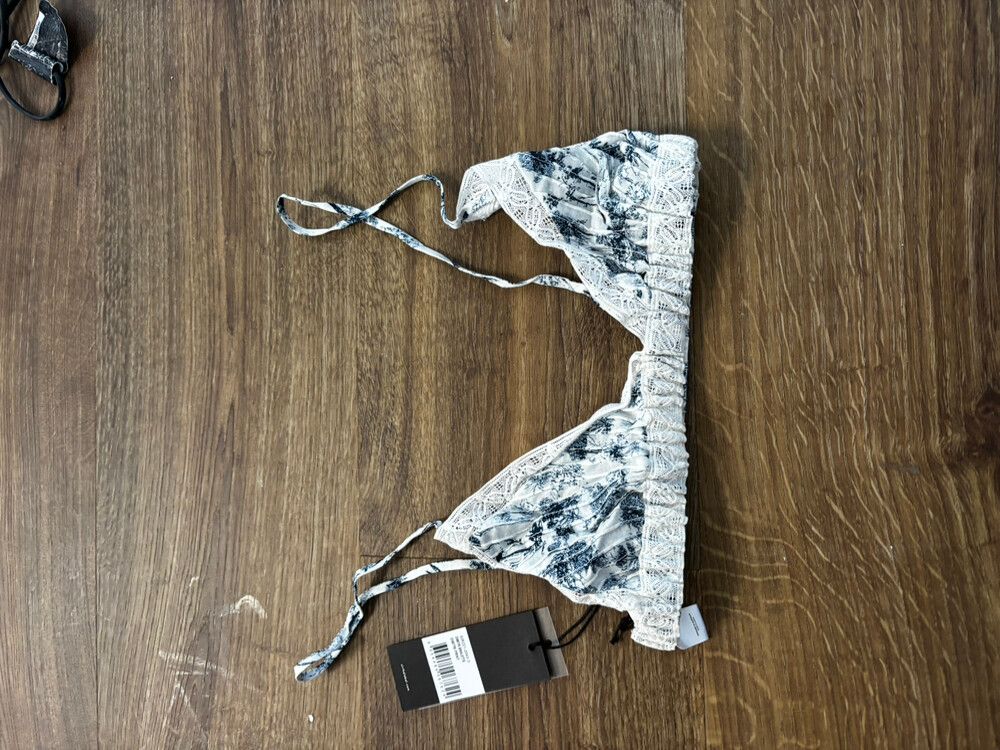 sir the label blue floral bralette nwt