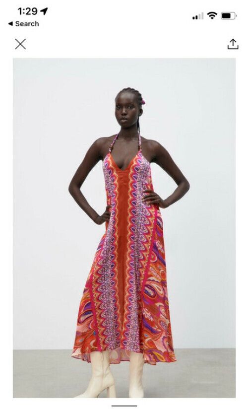 boho paisley halter dress Camela Dress main image 1