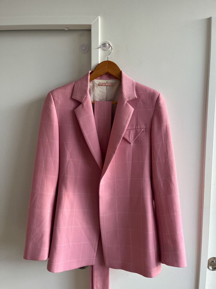 Have the Faith Blazer Pink Check