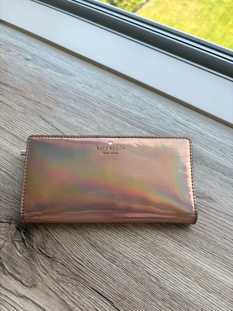 Kate Spade Rose Gold Iredesant Wallet