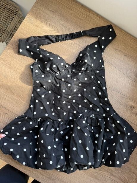 peppermayo polka dot dress Melany maxi Color:Lavender Ombré Teacher V Neck Blue Beaded 70 cm / 27.56