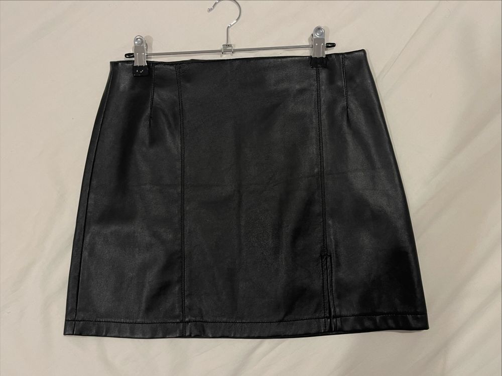 Glassons Black Faux Leather Mini Skirt