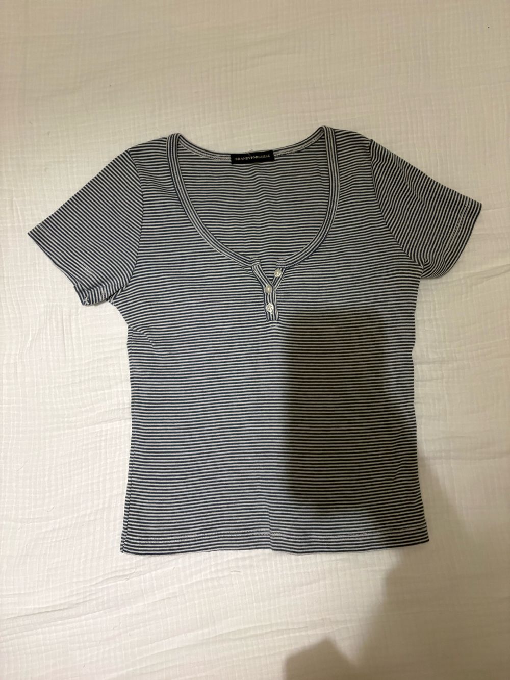 Brandy Melville Blue Striped T-Shirt