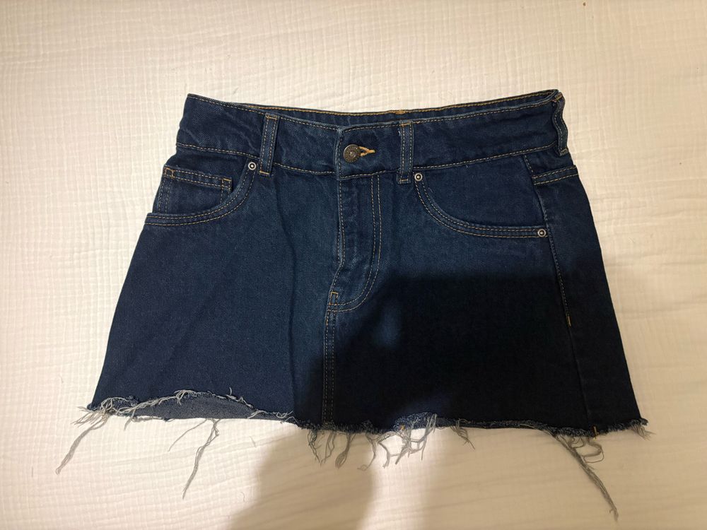 Blue Denim Mini Skirt