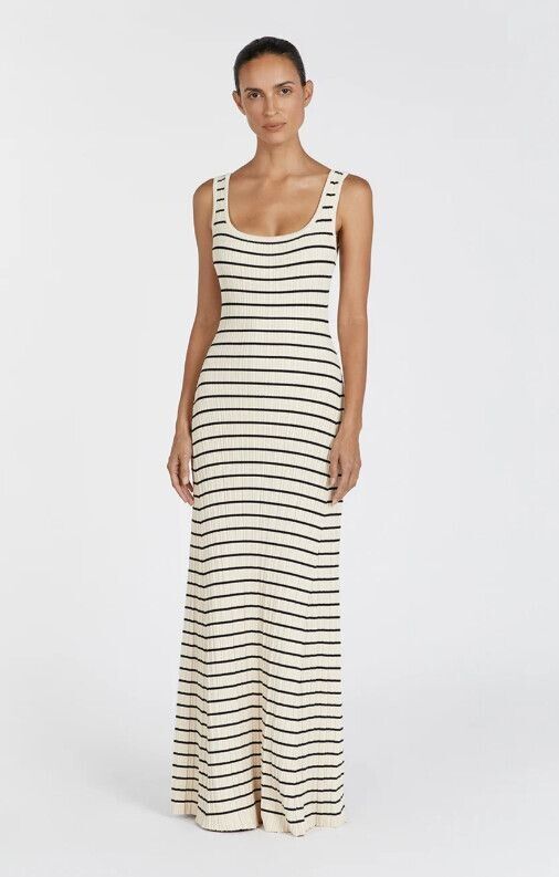 Dissh Billie Butter Stripe Midi Dress