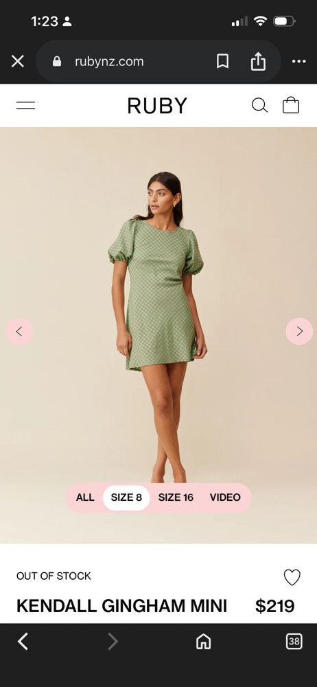 Ruby - Ruby - Kendall gingham mini dress on Designer Wardrobe