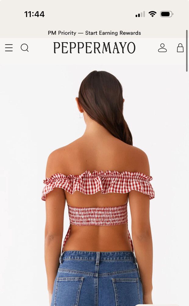 Peppermayo Red Gingham Top