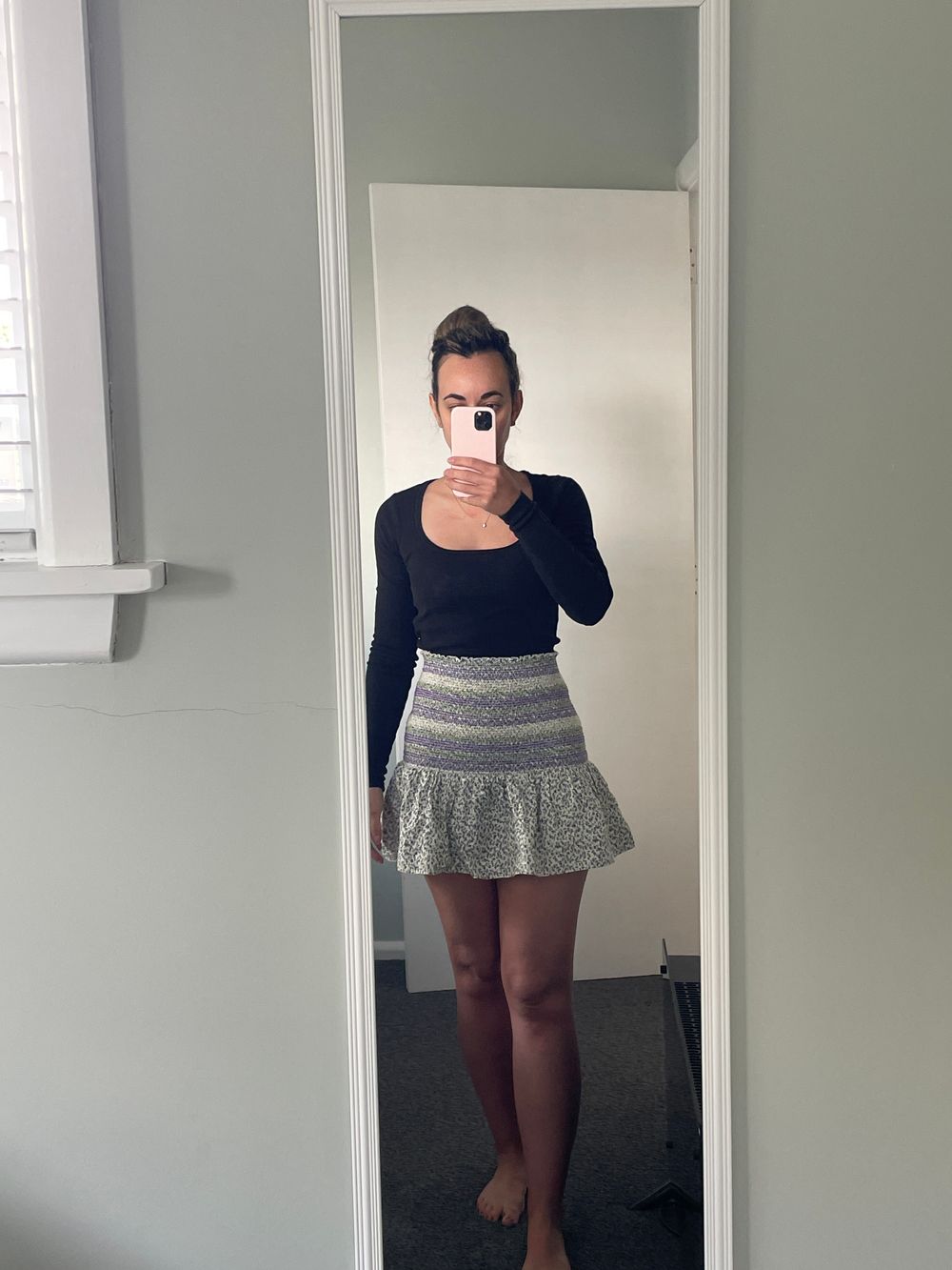 Shirred skirt