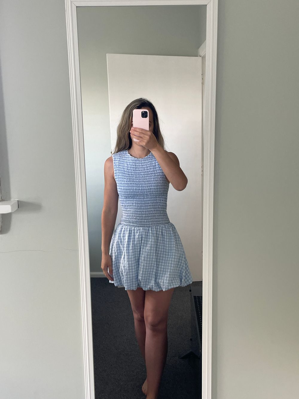 Bronze Snake Shop - Blue white Gingham dress on Designer Wardrobe