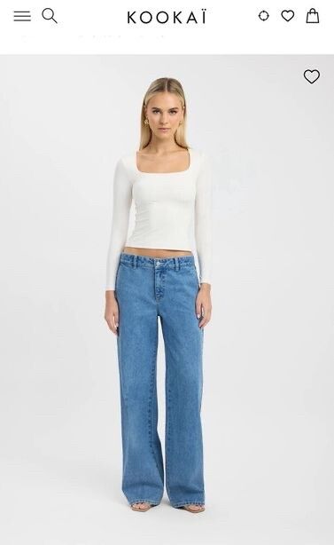 Cream Square Neck Top