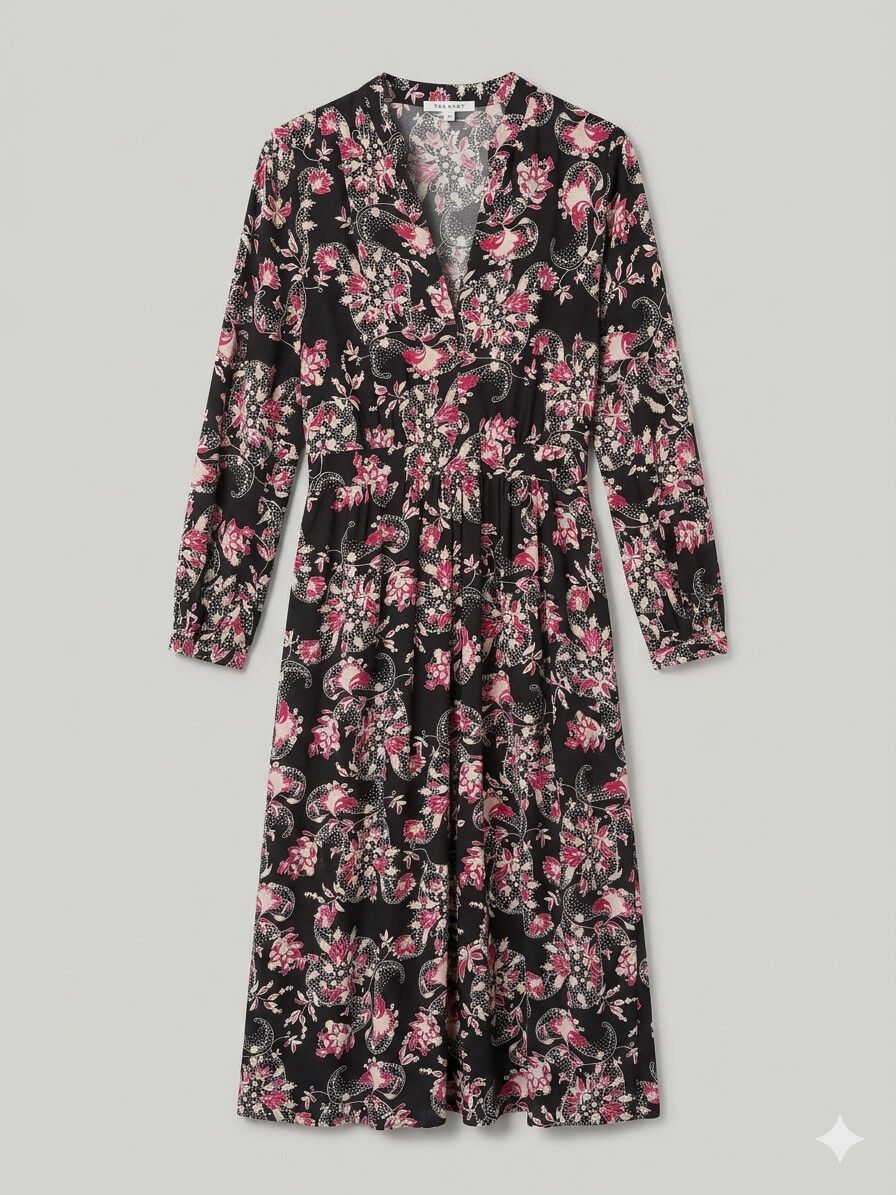 Trenery Floral Paisley Midi Dress | Size 8