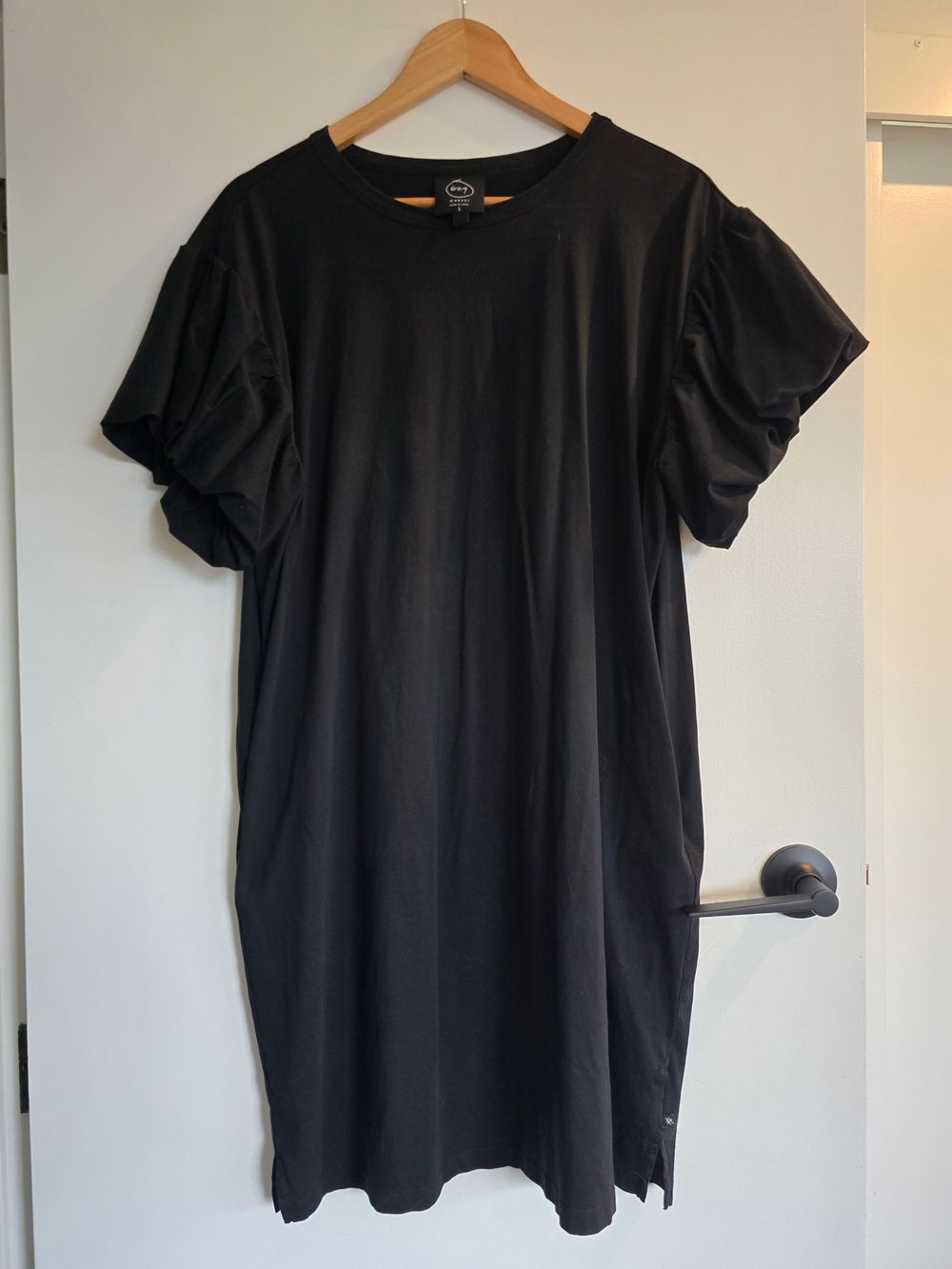 Moochi Black Puff Sleeve Dress