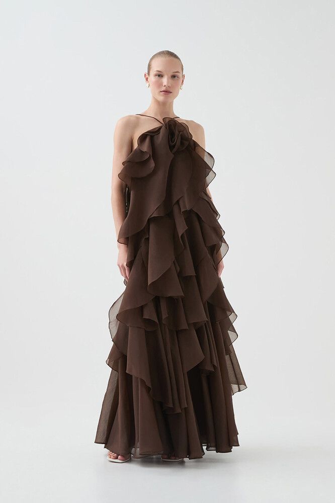 Aje - AJE PANDOREA LAYERED MAXI DRESS on Designer Wardrobe