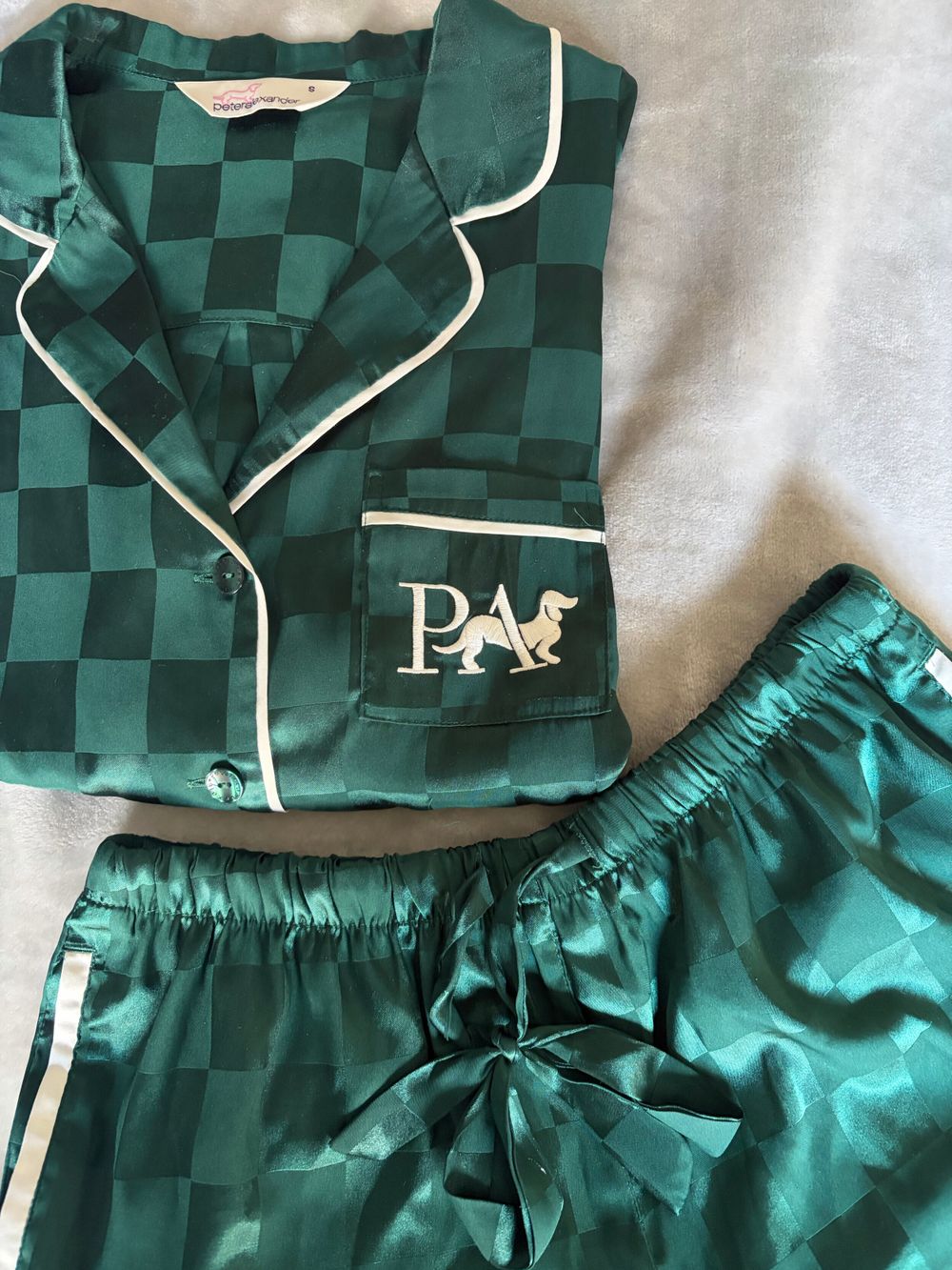 Peter Alexander Green Check Matching Set