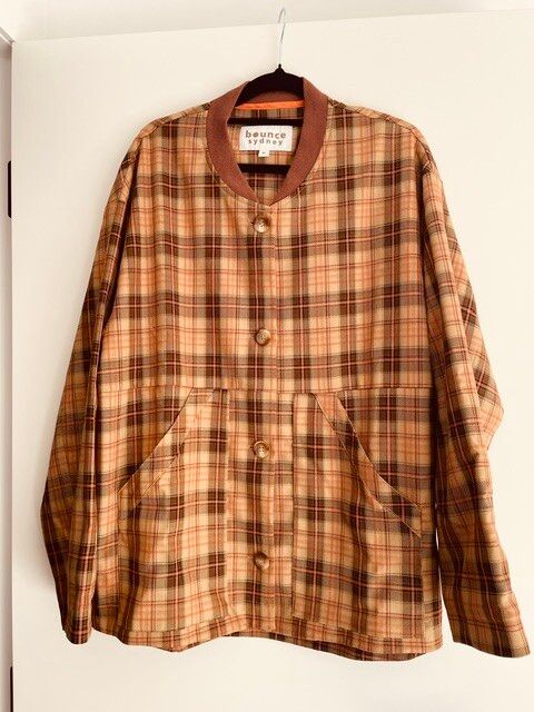Bounce Sydney Brown Plaid Jacket