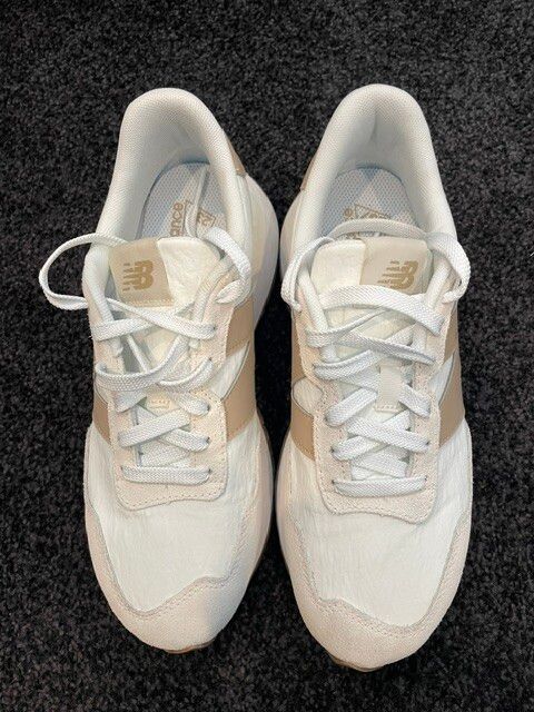 New Balance Beige and White 237 Sneakers