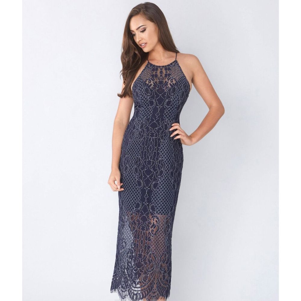 white formal lace dress Long Sleeve Maxi Eva Gown in White Lace | M main image 1