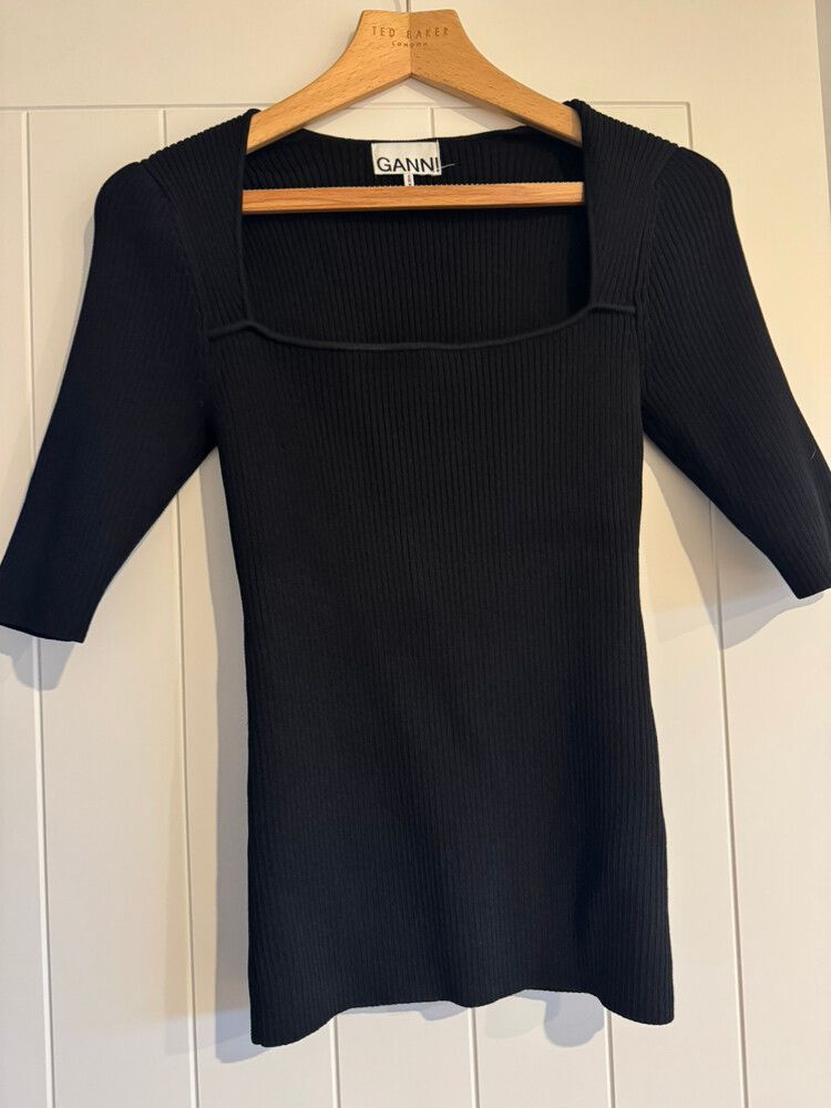 Ganni Ribbed Top