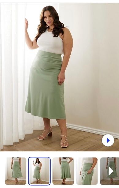 Atmos&Here Green Midi Skirt