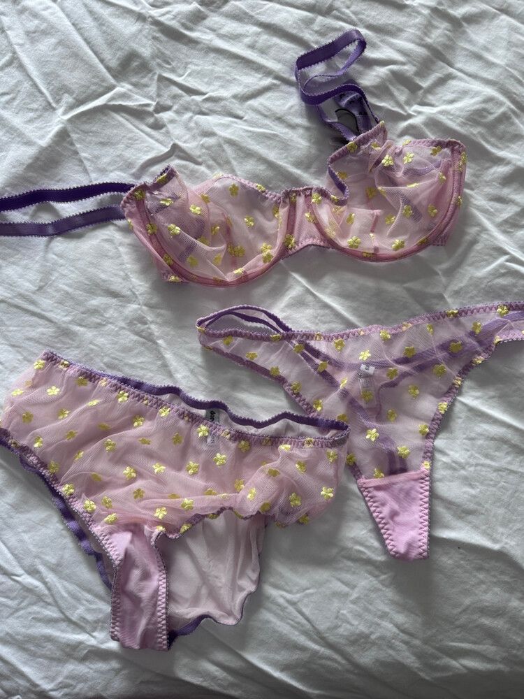 Dora Larsen Purple Lingerie Set