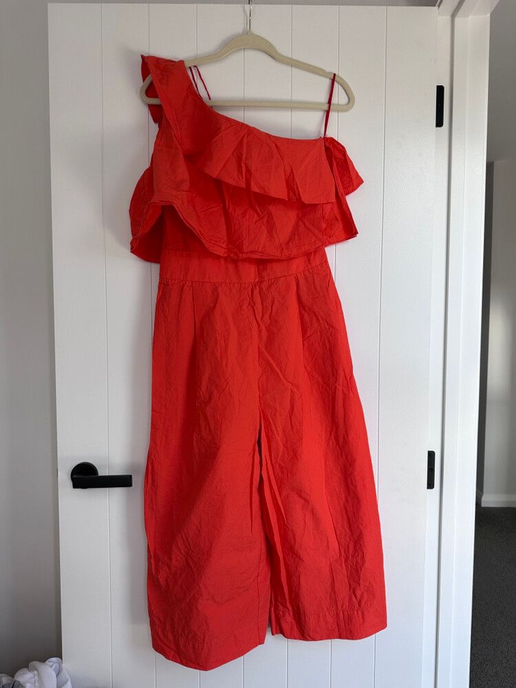 Zara Orange One Shoulder Playsuit
