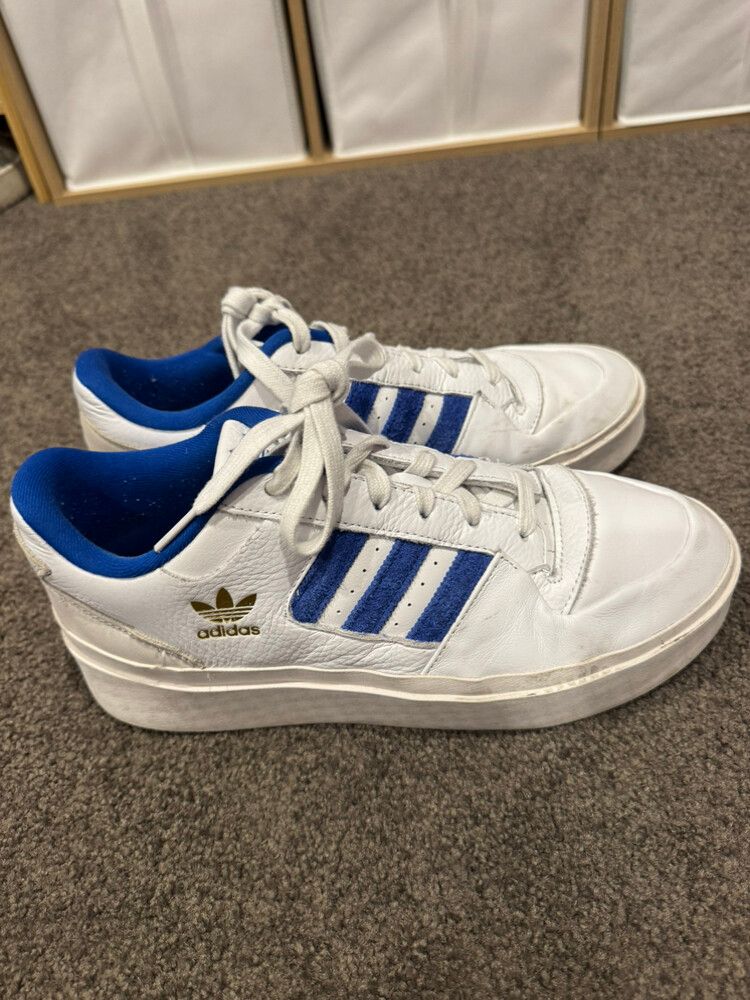 Adidas White and Blue Sneakers