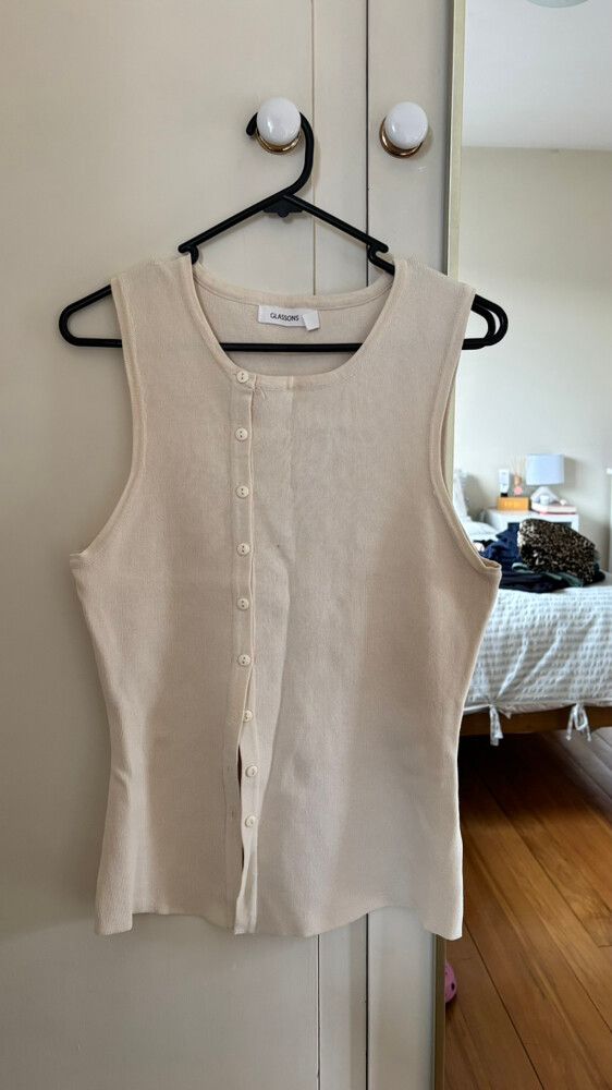 Knit button up tank