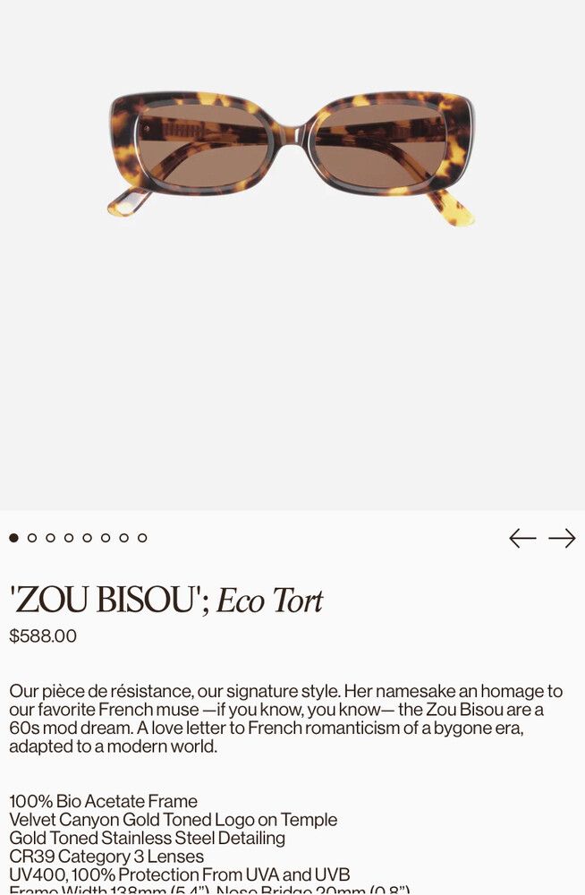 Velvet Canyon Zou Bisou Sunglasses