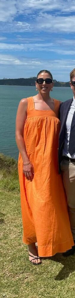 hansen and gretel orange dress Hansen & Gretel - Carlos Maxi Dress in Melon