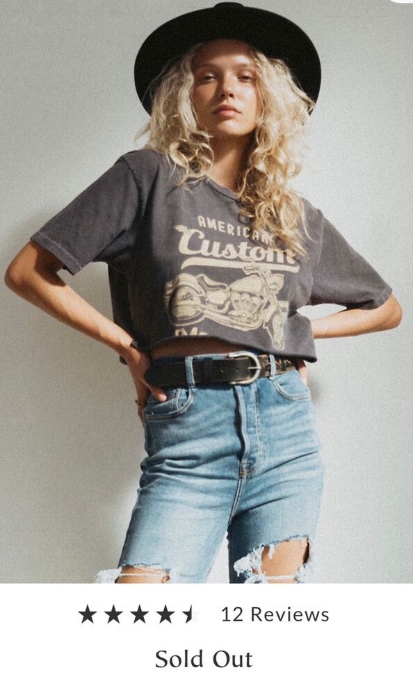 Custom Motorcycle Crop Tee