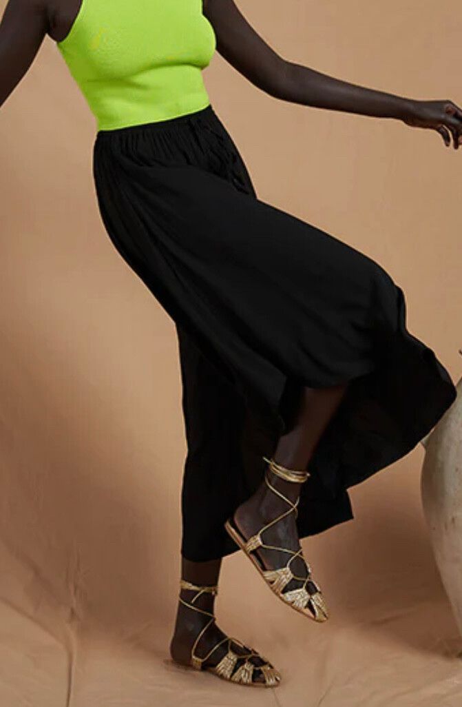 SISTER SCOOP PANTS - BLACK RAYON