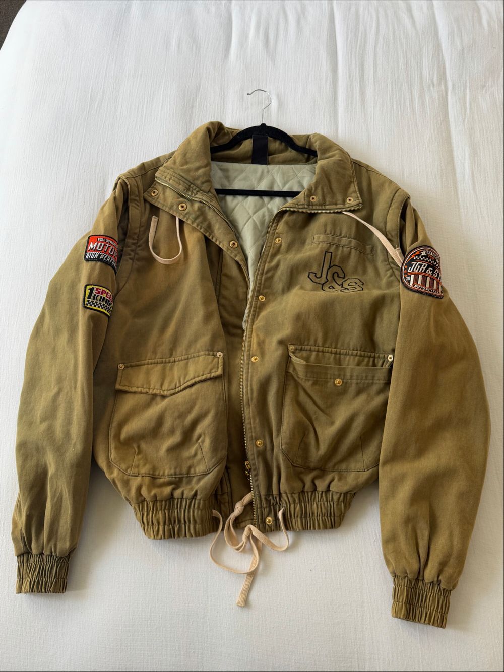 Jgr & Stn Khaki Bomber Jacket
