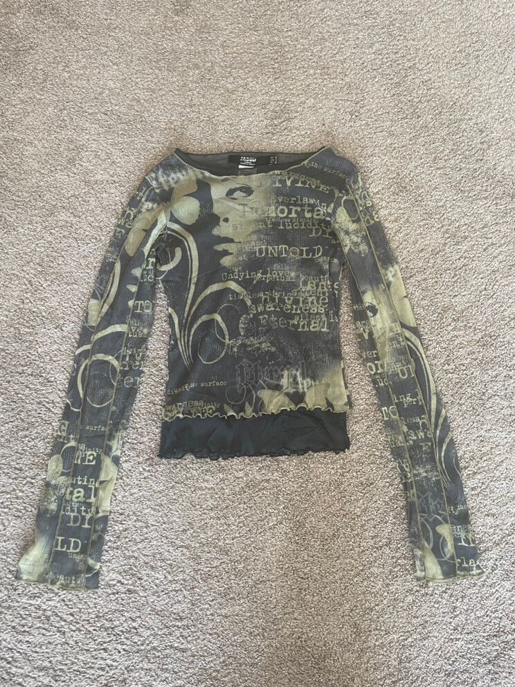 Jaded London Green Long Sleeve Top