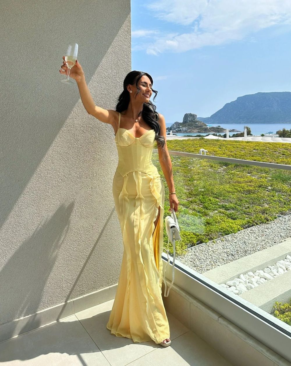 Oh Polly - Perrine Gown yellow on Designer Wardrobe Oh Polly - Perrine Gown yellow on Designer Wardrobe