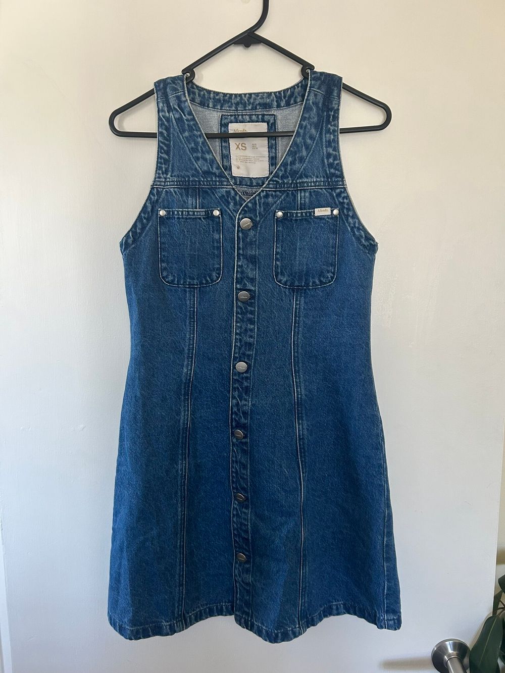 afends denim dress Afends Womens Kaia - Organic Denim Mini Dress - Washed Black