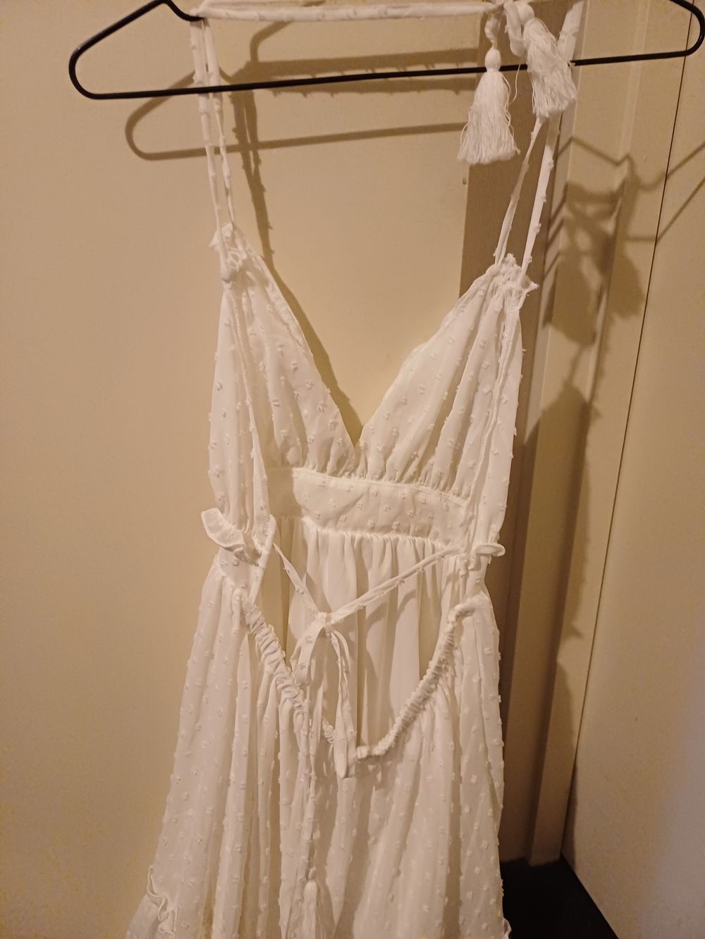White Textured mini Dress