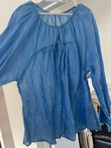 RUBY KAI Blouse cornflour blue