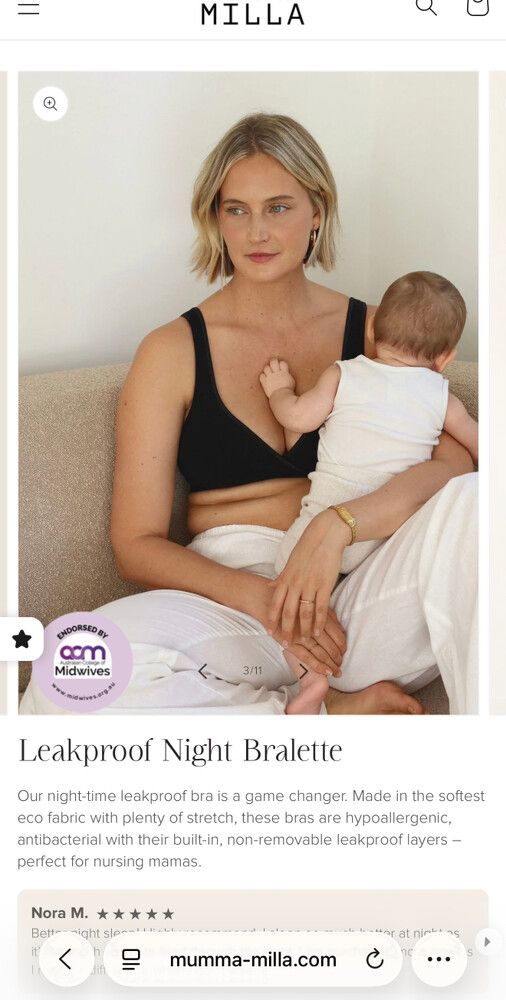 Mumma Milla Leakproof Night Bralette
