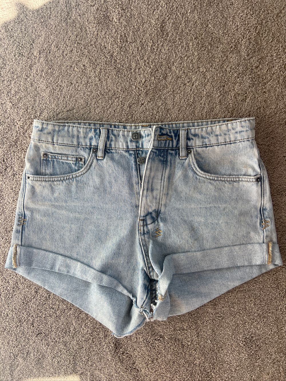 Ksubi Light Blue Denim Shorts
