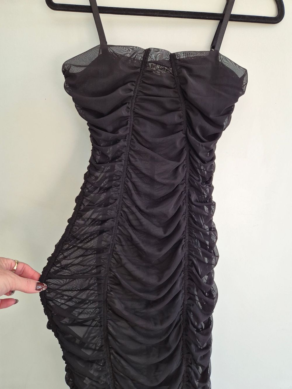 I AM GIA - I.AM.GIA Black Ruched Dress on Designer Wardrobe