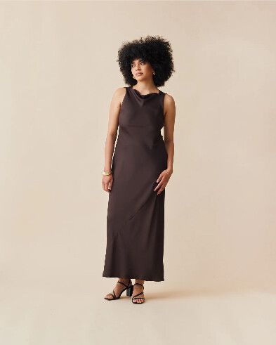 Firebird Cowl Gown - Espresso