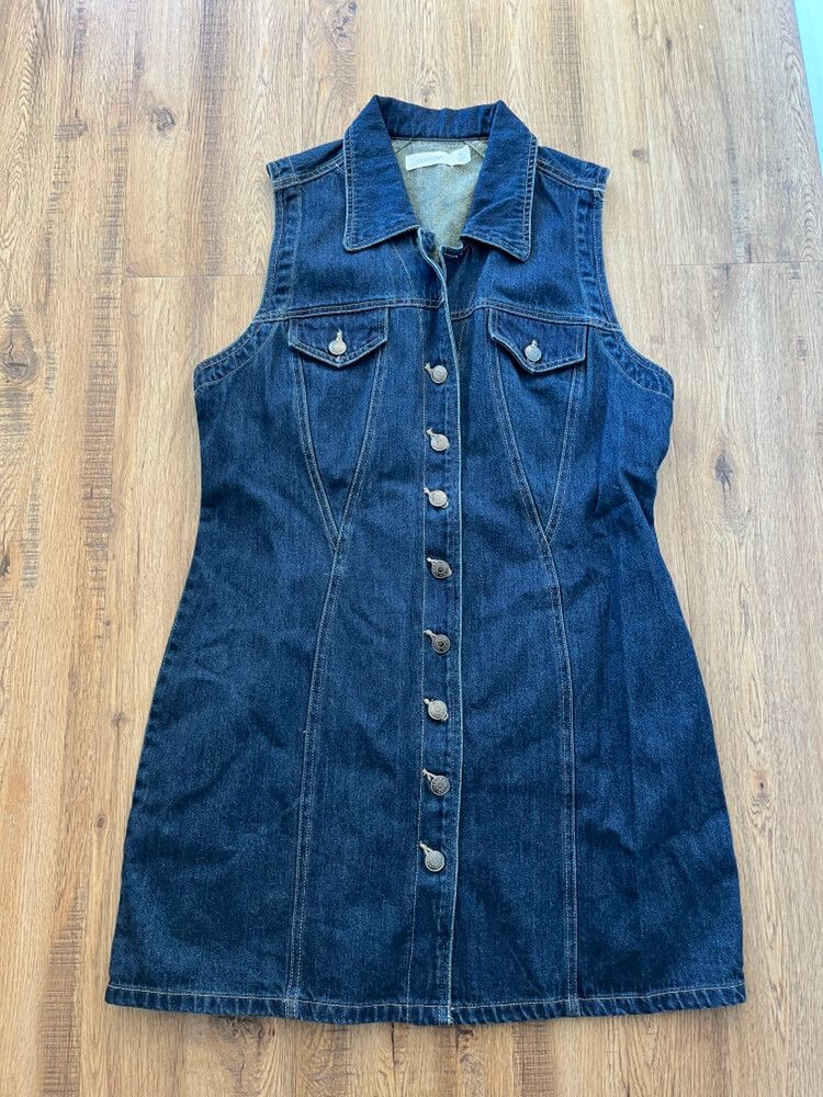 white christmas dresses Button Up Denim Dress – GlassHouse Chic main image 1