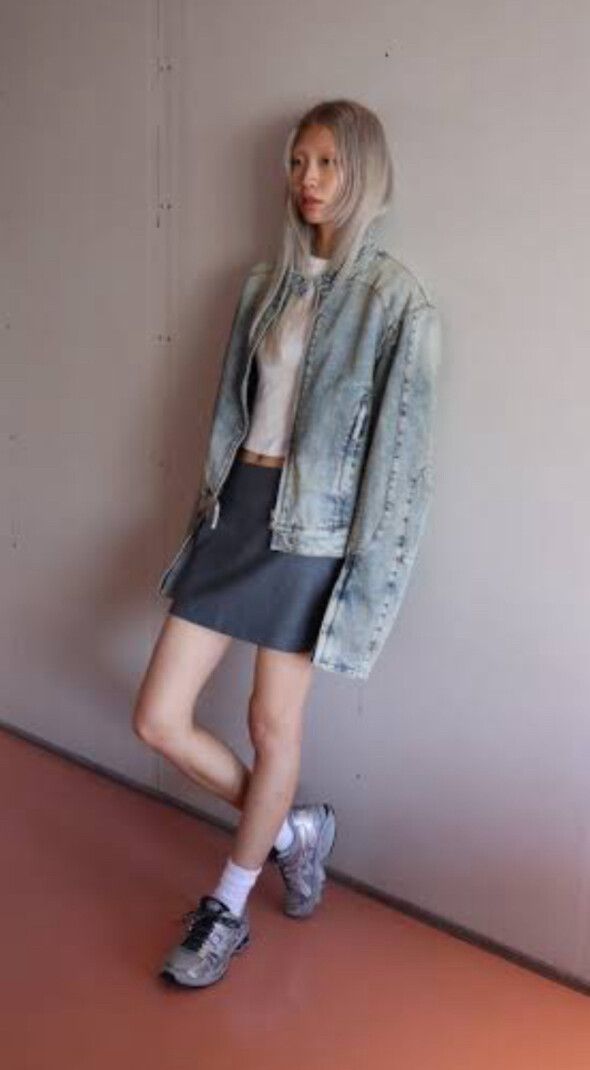 Entire Studios Denim Moto Jacket
